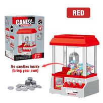 Electronic Claw Machine Candy Arcade Game Toy Mini Claw Machine Music and Lights Grabber Catch Doll Kids Toys Girl Birthday Gift gray