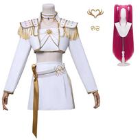 Kpop Rumi Zoey Mira Cosplay Kostiumas Perukas Moterys Merginos Baltas Odinis Kostiumas Helovino Karnavalo Šventė Comic-con Vaidmenų Žaidimo Apranga Child 130 white