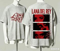 Lana Del Rey Marškinėliai Gerbėjų Dovanai Unisex Unisex Harajuku Oversized Unisex Trumpomis Rankovėmis Streetwear Aukštos Kokybės Poroms Retro Poroms 2XL black