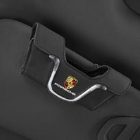 Metaliniai automobilio skydelio nuo saulės akinių kortelių spaustukai Porsche Cayenne Panamera Macan 911 718 Taycan Boxster Cayman 918 Pajun priedams CVK1 juoda