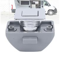 RV Push Cabinet Lock Metal Push Button Keyless Cupboard Drawer Compartment Latch Lock Catch for Caravan Yacht Boat Campervan Silver