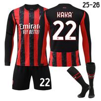 Ilgomis rankovėmis 26 Milano AC Namų futbolo marškinėliai Vaikų kostiumas Ne. 14 Modrič Nr. 11 Ibkaka 28 red