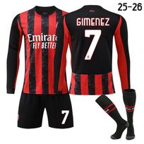 Ilgomis rankovėmis 26 Milano AC Namų futbolo marškinėliai Vaikų kostiumas Ne. 14 Modrič Nr. 11 Ibkaka 26