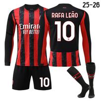 Ilgomis rankovėmis 26 Milano AC Namų futbolo marškinėliai Vaikų kostiumas Ne. 14 Modrič Nr. 11 Ibkaka 26 red