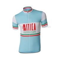 La Mitica Fausto Coppi Retro Dviračių Džersio Rinkinys Kvėpuojantis Dviratininko Džersis Maillot Ciclismo Hombre Vasaros M