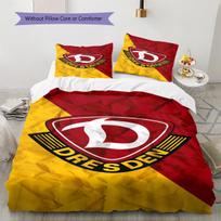 SG Dynamo Dresden Pattern Bedding Set Quilt Cover Pillowcase Home Decor Gift (1 * duvet cover + 2 * pillowcase, without core) 260x240cm