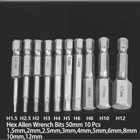 Hex Allen Wrench Bit Set (Metric SAE) – Electric Power Drill Adapter with Magnetic Tip for Screwdriver and Socket Applications