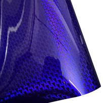 Didelio blizgesio anglies pluošto vinilinė plėvelė 3D efektas Automobilio interjero lipdukas Automobilio Motociklo DIY BLUE-152*10CM