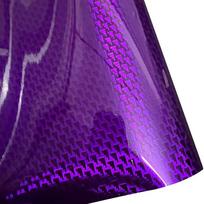Didelio blizgesio anglies pluošto vinilinė plėvelė 3D efektas Automobilio interjero lipdukas Automobilio Motociklo DIY PURPLE-152*10CM