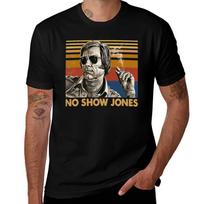 Vintage No Show Jones Outlaw Country Music George Gift Unisex Women TShirt Basic All Season Solid TShirt 4XL brown