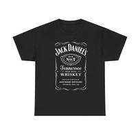 Jack Daniels Whiskey Graphic T   Heavy Cotton Tee NEW Unisex shirt Cotton Oversize Large Size L white