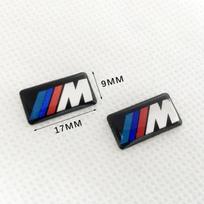 Car Sticker 4pcs Car Steering Wheel Decoration Center Hub Cap Emblem Badge J44 DIY Stickers Decorative Accessories For BMW M Power