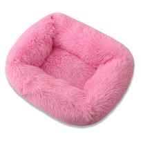 Minkštas ilgas pliušinis šunų lova Žiemos kačių lova Chihuahua Yorkie šuniuko pagalvėlė mažo šuns lova Šilta naminių gyvūnėlių sofa lova šunims katėms XS fuksija