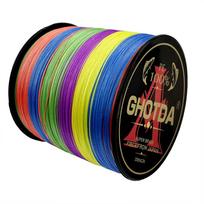 GHOTDA 9 sruogų 300M daugiaspalvis pintas žvejybos valas jūros sūraus vandens karpių žvejybos Weave Extreme 100 % PE 80lb įvairiaspalvis