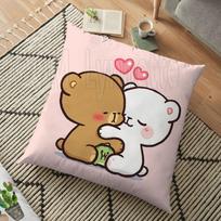 Pienas ir Mocha Poros Panda Bear Bubu Dudu pagalvėlės užvalkalas, pagalvėlė namų dekoratyvinis kvadratinis spausdinimas pagalvės užvalkalas sofos pagalvėlė 45cm 54