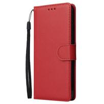 Odinis knygos tipo dėklas, skirtas Samsung Galaxy S5 S6 S7 Edge S8 S9 S10 S20 Note 8 9 10 20 Plus Ultra Lite E Apverčiamas piniginė Minkštas dangtelis Coque For M10 raudona