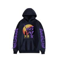 Tengen Toppa Gurren Lagann Hoodies Anime Print Gatvės drabužiai Vyrai Moterims Madingi Oversized Megztiniai Megztiniai Megztiniai Sportiniai kostiumai S tamsiai mėlyna spalva