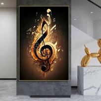 Abstraktus spalvingas instrumentas Neoninis muzikos simbolis Plakatas ir spaudinys Drobės tapyba Sienos meno paveikslas Nordic kambariui Namų dekoras Dovana Be rėmo 60*100cm