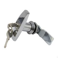 rankenos tipo užraktas, su raktais, paskirstymo spintelės priekabos T spynos, pramoninis raktinis užraktas 1Pc Silver gray