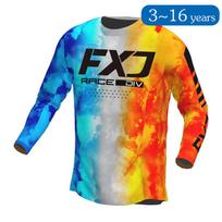 vaikas Motocross Jersey lenktynės Visureigis dviratis MX Enduro MOTO Motociklas berniukas mergaitė vaikas 5 6 7 8 9 10 11 12 13 14 15 16 XL-Jersey-kid blue