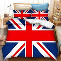 3D Print Britain United Kingdom Flag Bedding Set Double Twin King Duvet Cover Comforter Pillowcase Boys Girls Adults Bedroom 140x210cm 2pcs