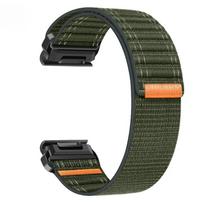 Fenix8 laikrodžio apyrankė skirta Garmin Fenix ​​8 51mm E 47mm 7 7X/Epix Pro/6 6X 5X Plus/Enduro 3 QuickFit 26/22mm sportinė nailono apyrankė QuickFit 26mm žalia