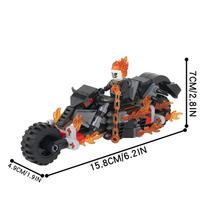 Naujas Moc Ghost Rider su motociklu konstruktorius mini veiksmo figūrėlė žaislai black