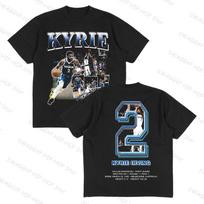 2025 Grams Cotton Kyrie Irving Sports T-shirt Uncle Drew Hip Hop Men's Women's Short-Sleeved Tops ins y2k hot sell new brand M gray