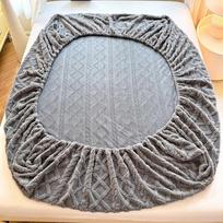 Žakardinis lovos užtiesalas 3D įspaustas aksominis čiužinio užvalkalas Taftinis paklodė Žieminis šiltas paklodė su guma Čiužinio apsauga Sutirštintas 2xPillowcase NOSHEET pilka