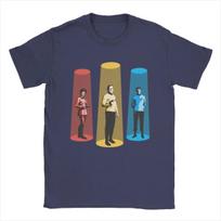 Beam Me Up Scotty Stars Treks T-Shirts Men Vintage 100% Cotton Tees O Neck Short Sleeve T Shirt Plus Size Clothes XL brown