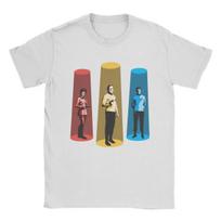 Beam Me Up Scotty Stars Treks T-Shirts Men Vintage 100% Cotton Tees O Neck Short Sleeve T Shirt Plus Size Clothes 4XL brown