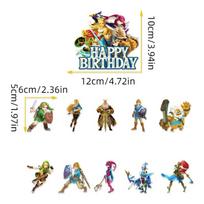 Legend of Zelda žaidimo temos Balionų vėliavėlė Torto papuošimai Rinkinys Šventės dekoracijos Cake Topper