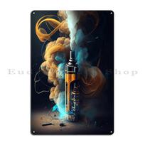 E Cigaretės Metalo Iškaba Klubo Personalizuotos Plokštelės Sienų Dekoras Dizainas Vape Skardos Iškaba Plakatas 30x40cm(11.8x15.7inch)