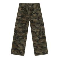 Retro Camouflage Daug kišenių Darbinės Džinsinės Kelnės Vyriškos Tiesios Laisvos Laisvalaikio Plačios Kelnės Tiesios Laisvos Džinsinės Kelnės Vyrams Madingos ir Patogios Kelnės S kamufliažas