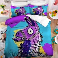 Fortnite patalynės komplektas Antklodės užvalkalas Žaidimas Cosplay Miegamojo lovos užvalkalas Lovos skalbiniai Anime Animacinis paveikslėlis Pagalvės užvalkalas Kambario dekoracija Kalėdinė dovana AU Single(140*210cm)3pcs