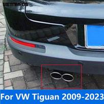 Volkswagen VW Tiguan 2009-   Nerūdijančio plieno išmetimo sistemos Duslintuvas Išmetimo vamzdelio galas Išmetimo vamzdelio galas Priedai Automobilio stilius gray