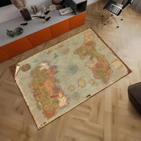 Azeroto Nuotykių Pasaulis World of Warcraft Žemėlapio Kilimai Šaunūs ir Populiarūs Plotų Kilimai Fantastiški Grindų Kilimėliai Berniukų Kambariams ir Kino Dekoras 40x60cm brown