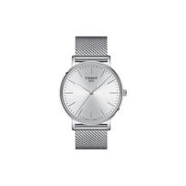 TISSOT Quartz Movement 50 meter Water Resistance Men's Watches Watch Silver Dial Steel Watch Case T143.410.11.011.00 Silver Dial white