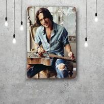 Robert downey johnny depp Dekoracija Vintažiniai Metaliniai Ženklai Skardiniai Ženklai Kapitonų Plakatas Dekoracija Barui Pub'ui Klubui Vyriškas Urvas Sienos Dekoracija 20x30cm（7.8x11.8inch） gray