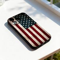 Amerika JAV Vėliava Šauni iPhone 17,16,15,14,13,12,11,Pro,Max,Plus,E,SE4,Air,Mini Juodas Minkštas Dangtelis Dėklas Telefonui iPhone12