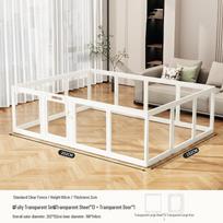 60cm Skaidri akrilinė šunų tvora mažyliams augintiniams - Vidaus/lauko šuniukų užtvara Height 60cm