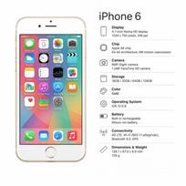 Apple iPhone 6 16GB ROM Auksinis/Juodas/Sidabrinis - 4G LTE Išmanusis telefonas Atrakintas Mobilusis Telefonas - Atnaujintas auksas
