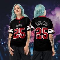 Billie Eilish Koncerto Drabužiai Madingas Sportiškas Stilius Vasariniai Moteriški V-Kaklo Trumpomis Rankovėmis Lauko Sportiniai Greitai Džiūstantys Laisvi Marškinėliai 7XL gray