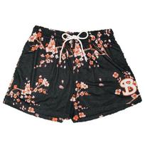 Amerikietiški Bktsqd Krepšinio Šortai Madingi Vyriški Retro Trendiški Tinklelio Greitai Džiūstantys Laisvalaikio Žemiau Kelio Trumpas Ilgis Kelnės Black Cherry Blossoms M black