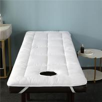 Profesionalus SPA masažo stalo užvalkalas Grožio salono čiužinys su elastinėmis juostomis Lengvas sulankstomas veido lovos čiužinys SPA naudojimui 70x190cm balta