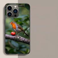 Raudonsparnis paukštis telefono dėklas iPhone 17 Air 15 Pro 14 Plus 16 Pro Max 17E 16E 12 13 Mini 11 dangtelis Mielos Fundas iPhone 12 Pro Max