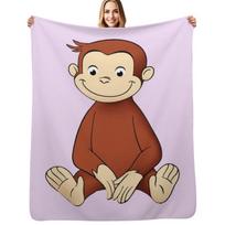 Beždžionė Curious George Mesti pledas Universalus jaukus pledas visoms progoms 150x125cm(60x50in)