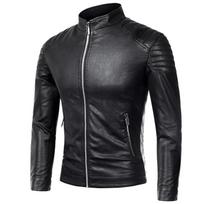 Vyriškas odinis švarkas Vyriškas rudens/žiemos Motociklininko laisvalaikio paltas Vyriškas 4XL juoda
