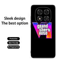 Gta 6 logotipo rašto dizaino ins telefono dėklas, skirtas Redmi Note 14 13 12 11 Pro Plus S 5G 14C A3, minkštas juodas telefono dėklas Redmi Note14Pro4G black