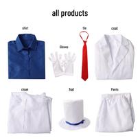 Conan Magic Kaito 1412 Kaito Kuroba Fantomas Vagis Cosplay Kostiumas S white
